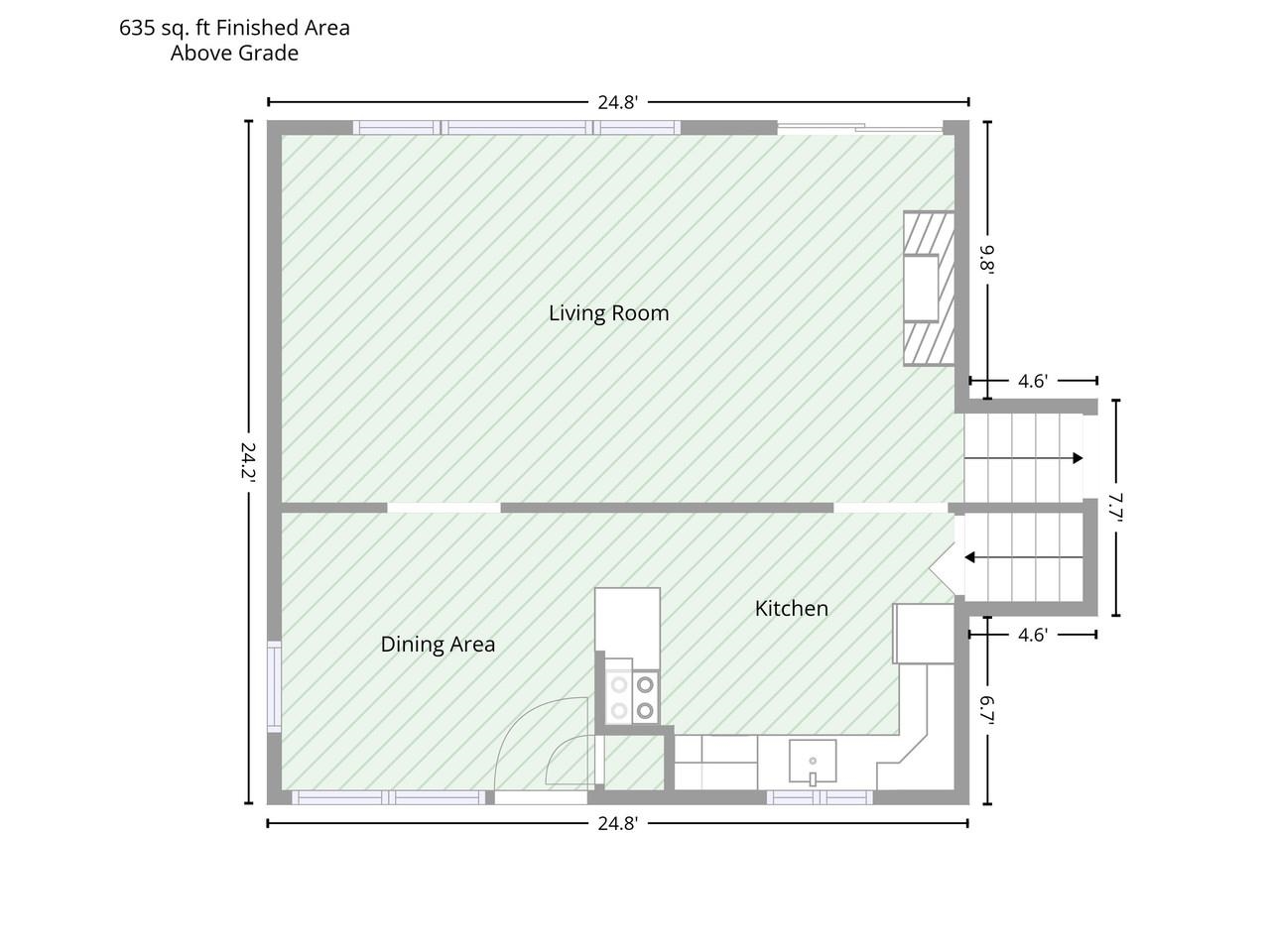 Floor plan of main level
