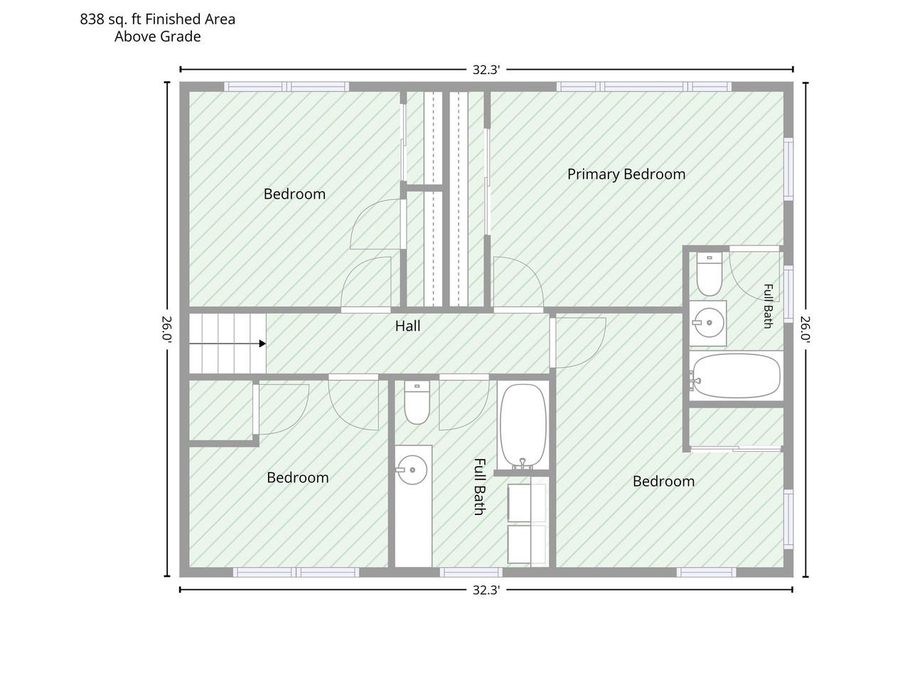 Floor plan of 2nd level
