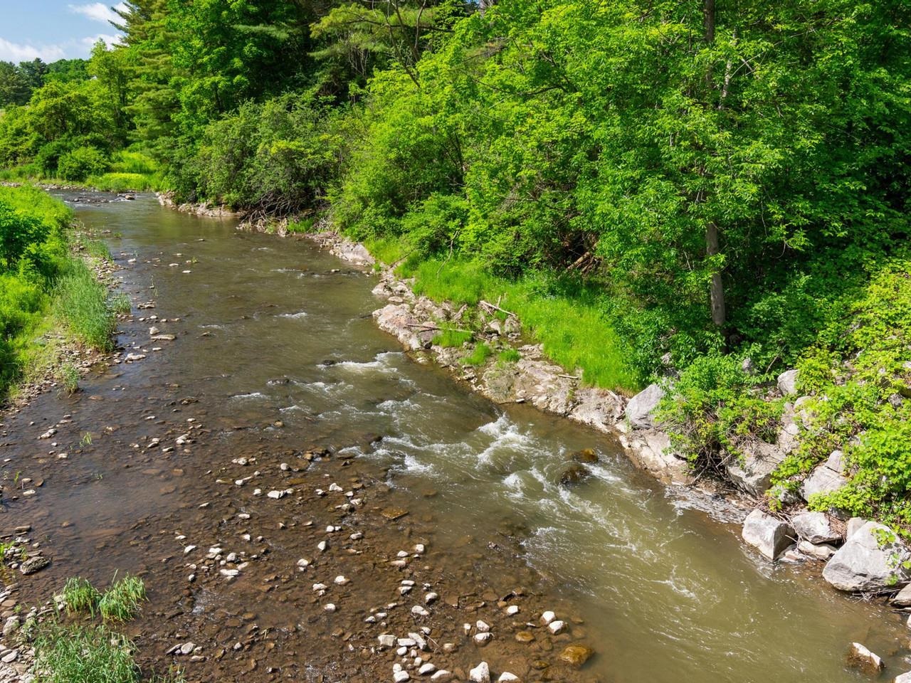 River running along property