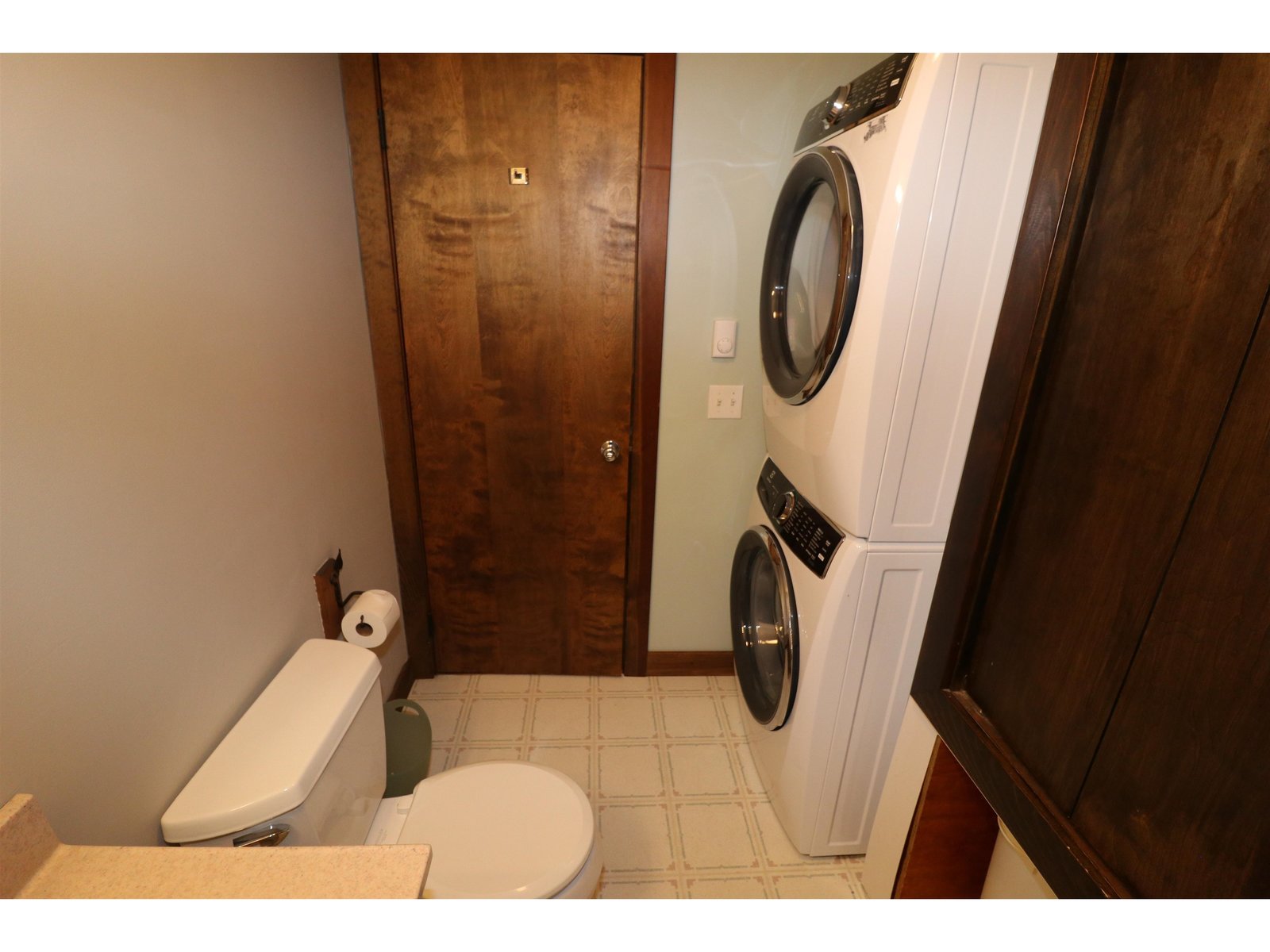 half bath with laundry
