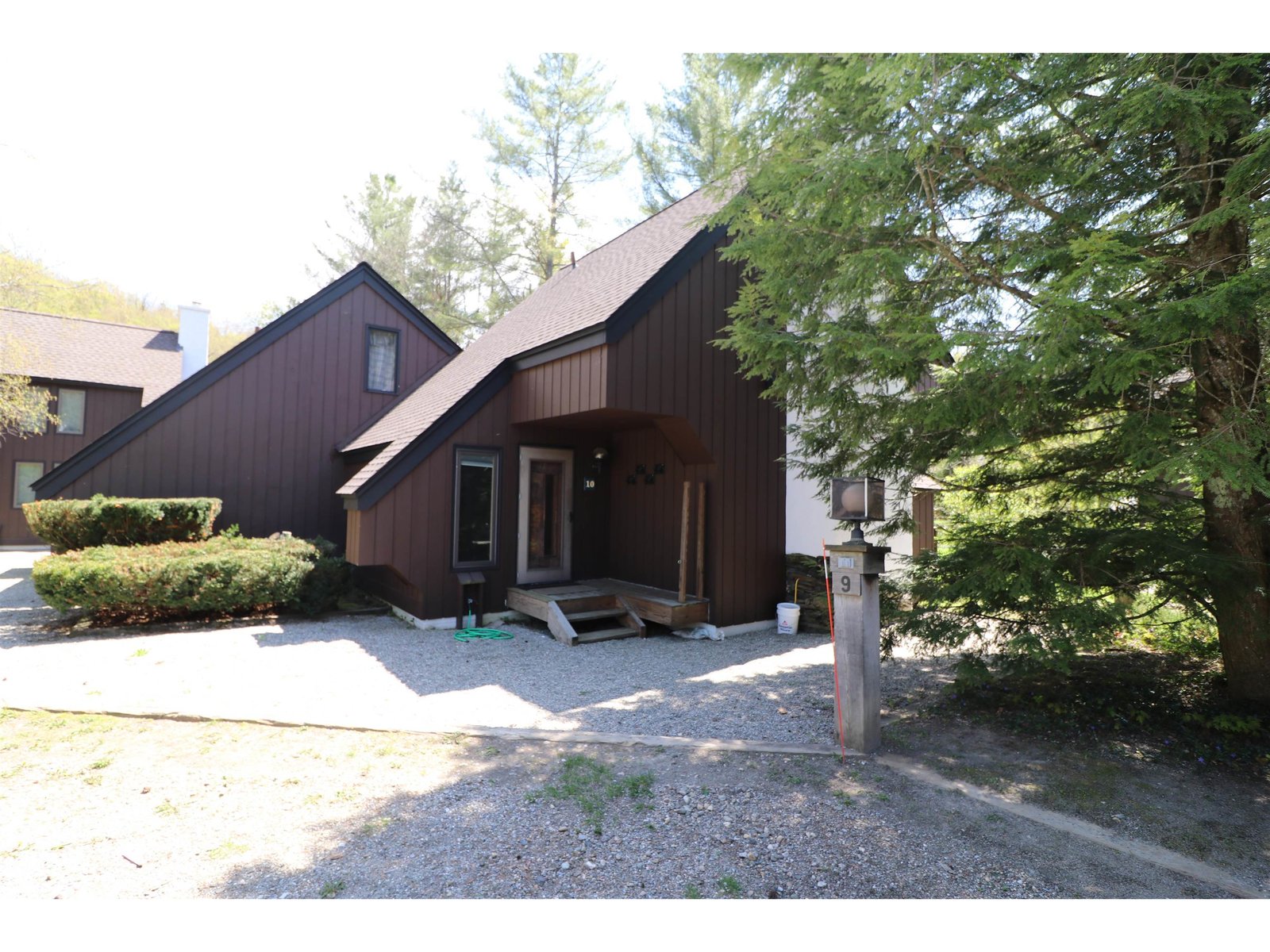 parking area and porch