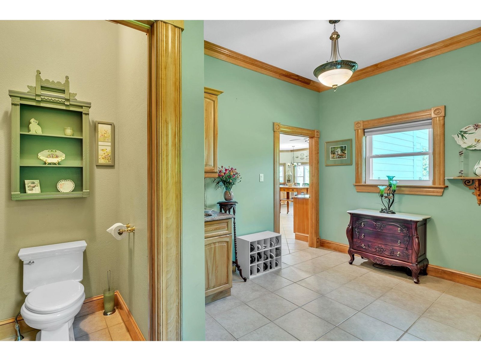 Garage Entry with 1/2 Bath