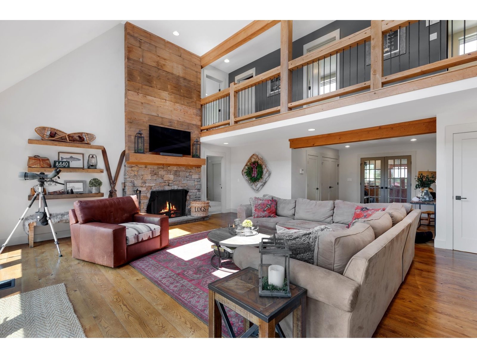 Vaulted Ceiling w/Soaring Fireplace