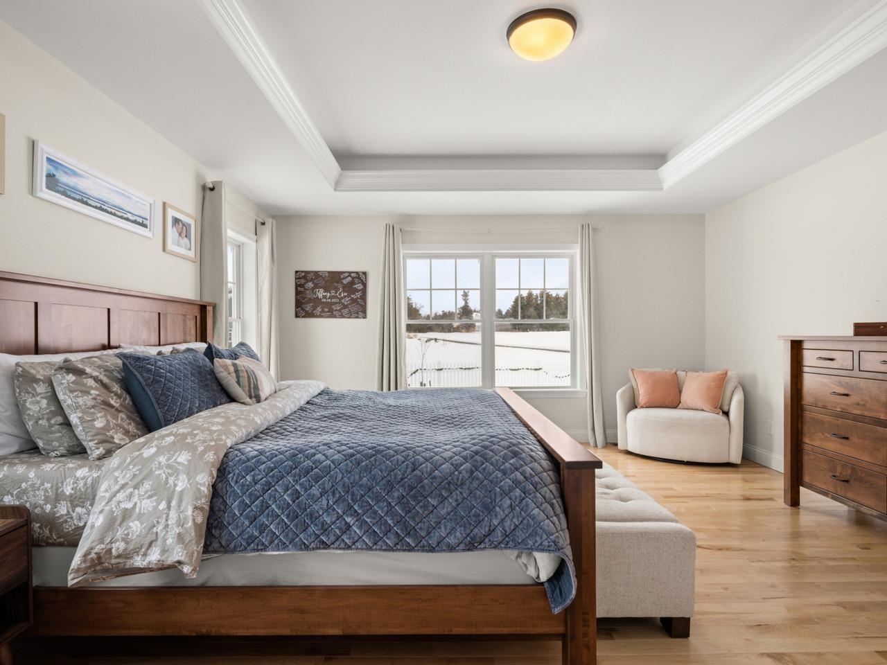 Bedroom with large windows