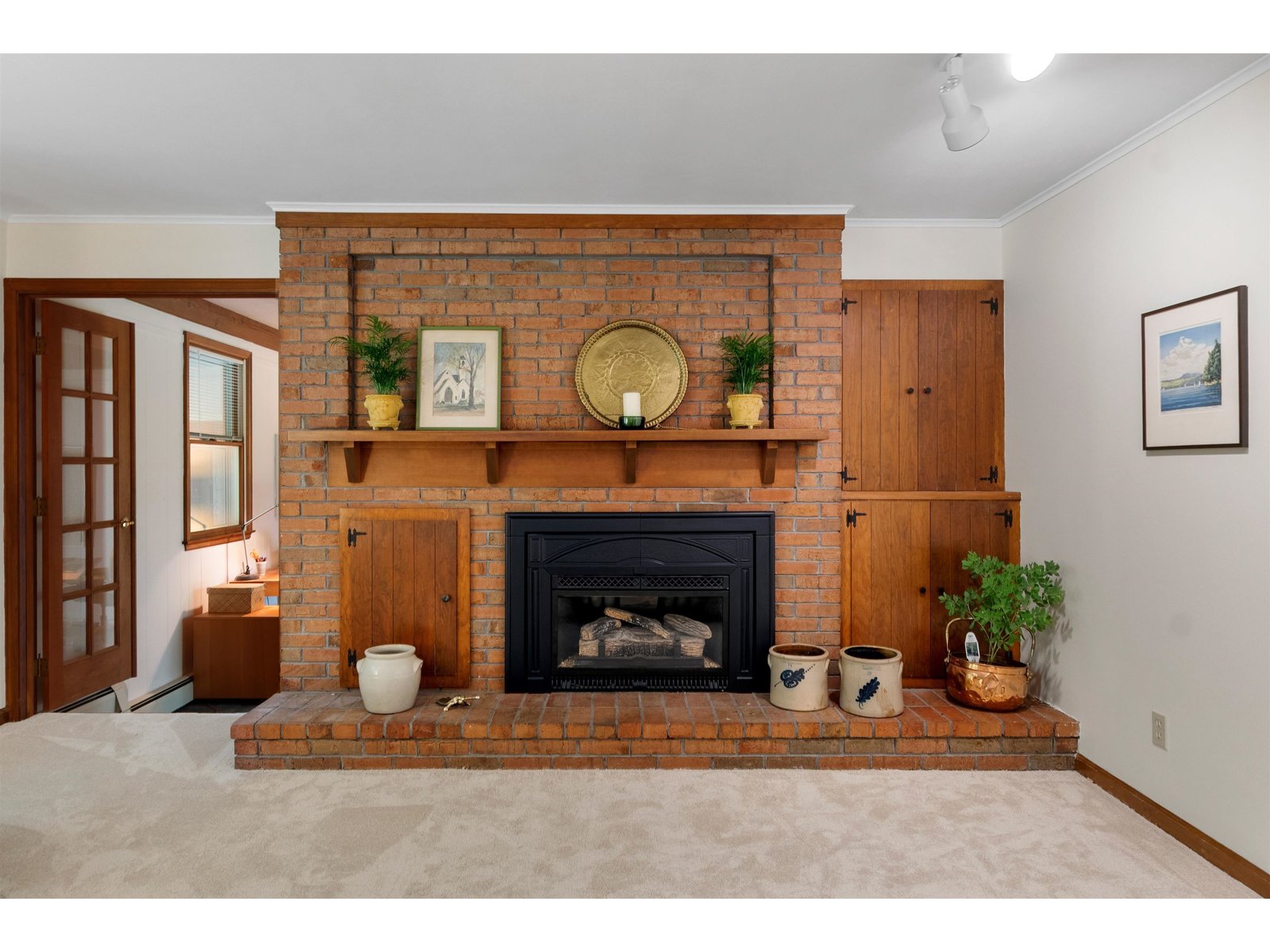 Gorgeous Brick Fireplace Surround with Jotul Gas Insert