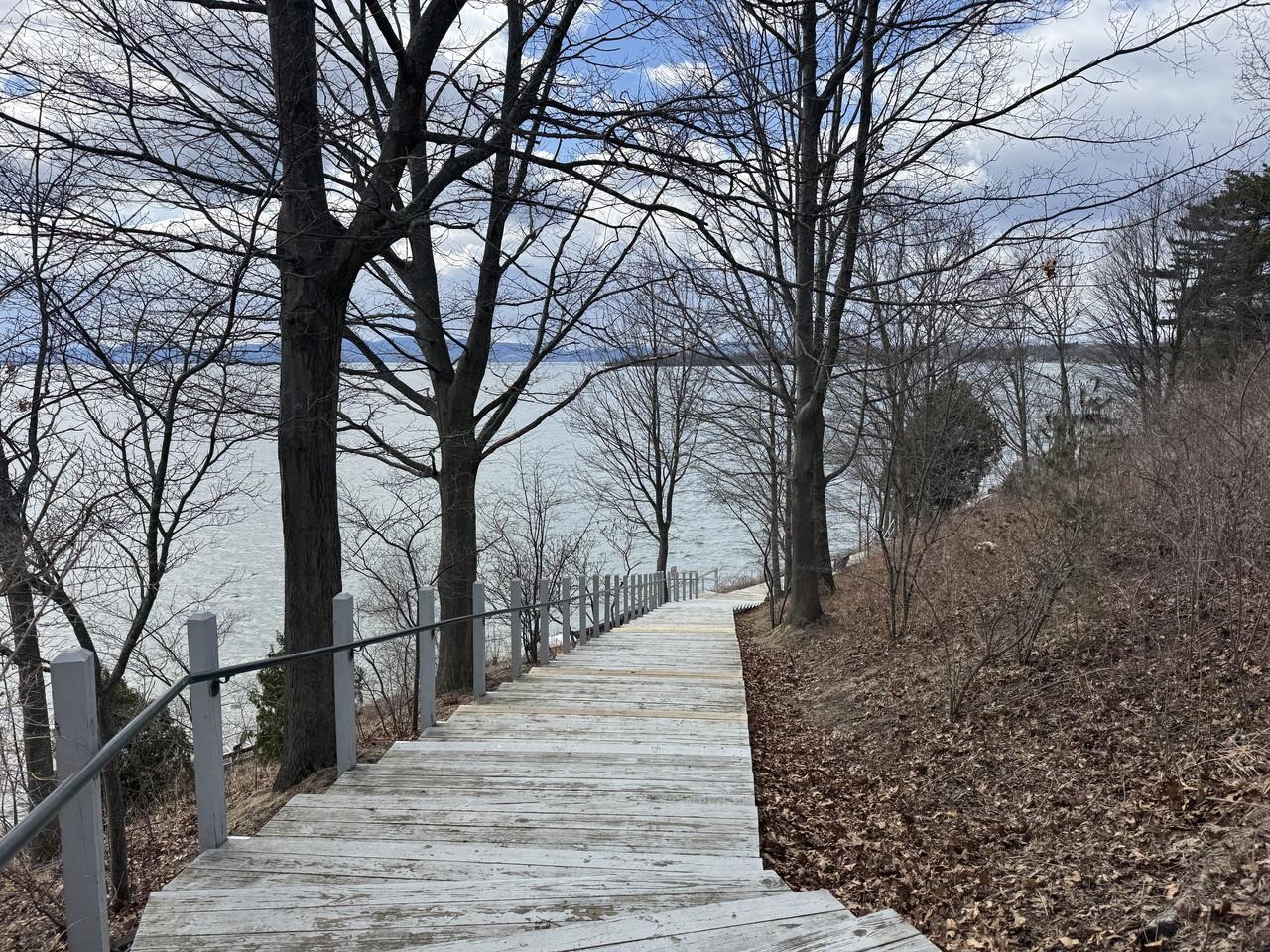 Stairs to Lake Champlain