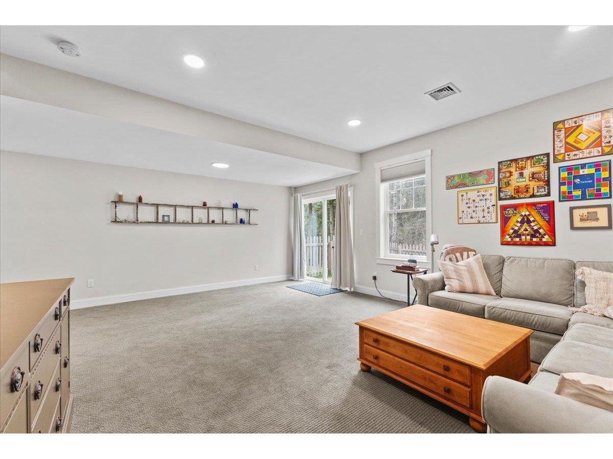 Inviting lower level with walk out on grade utility.