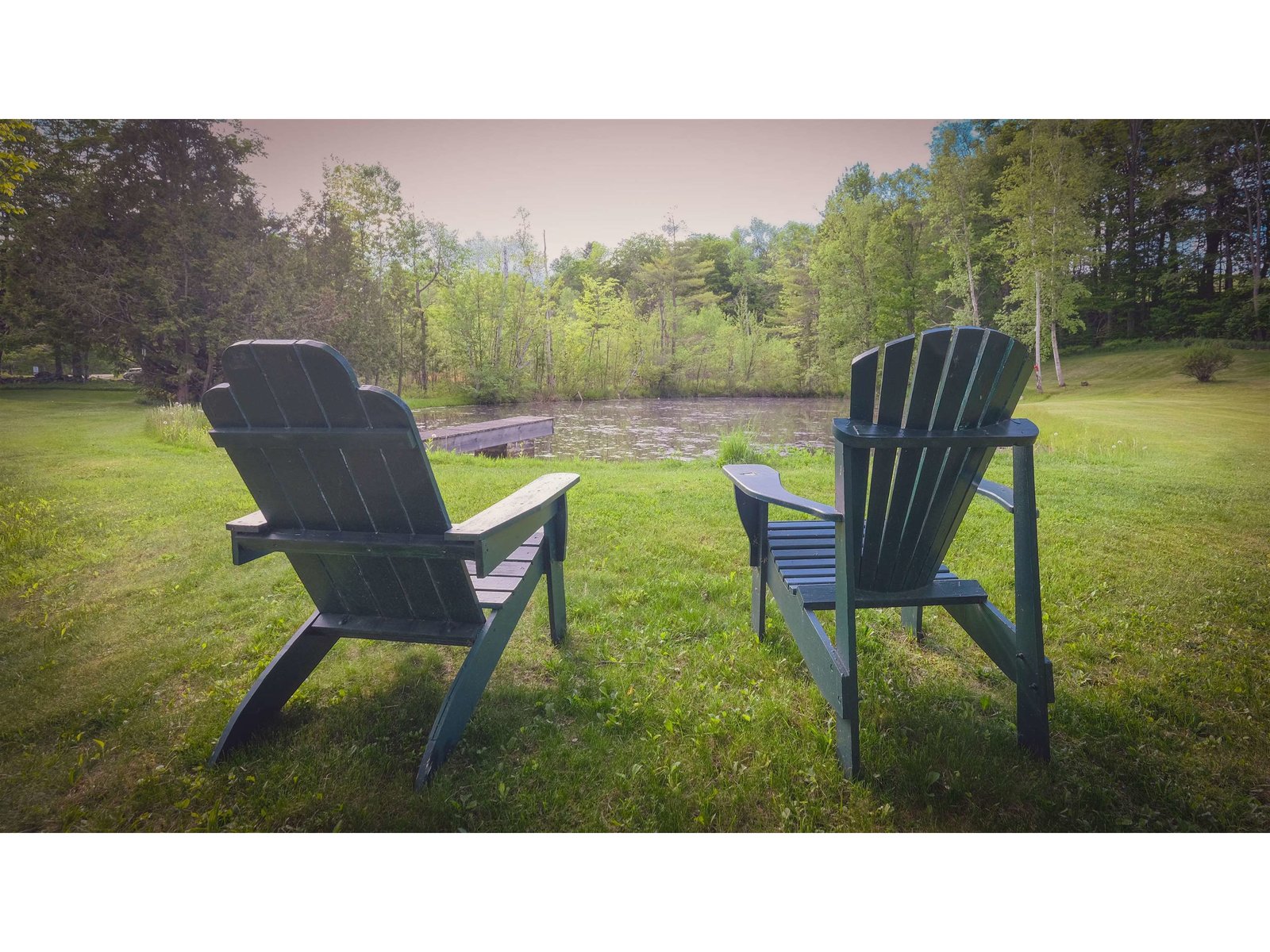 Enjoy the views of the spring fed pond