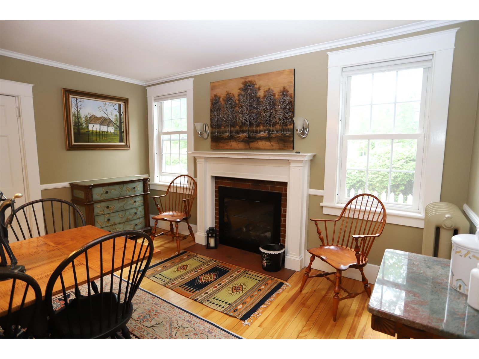 Formal Dining w/ Gas Fireplace Insert