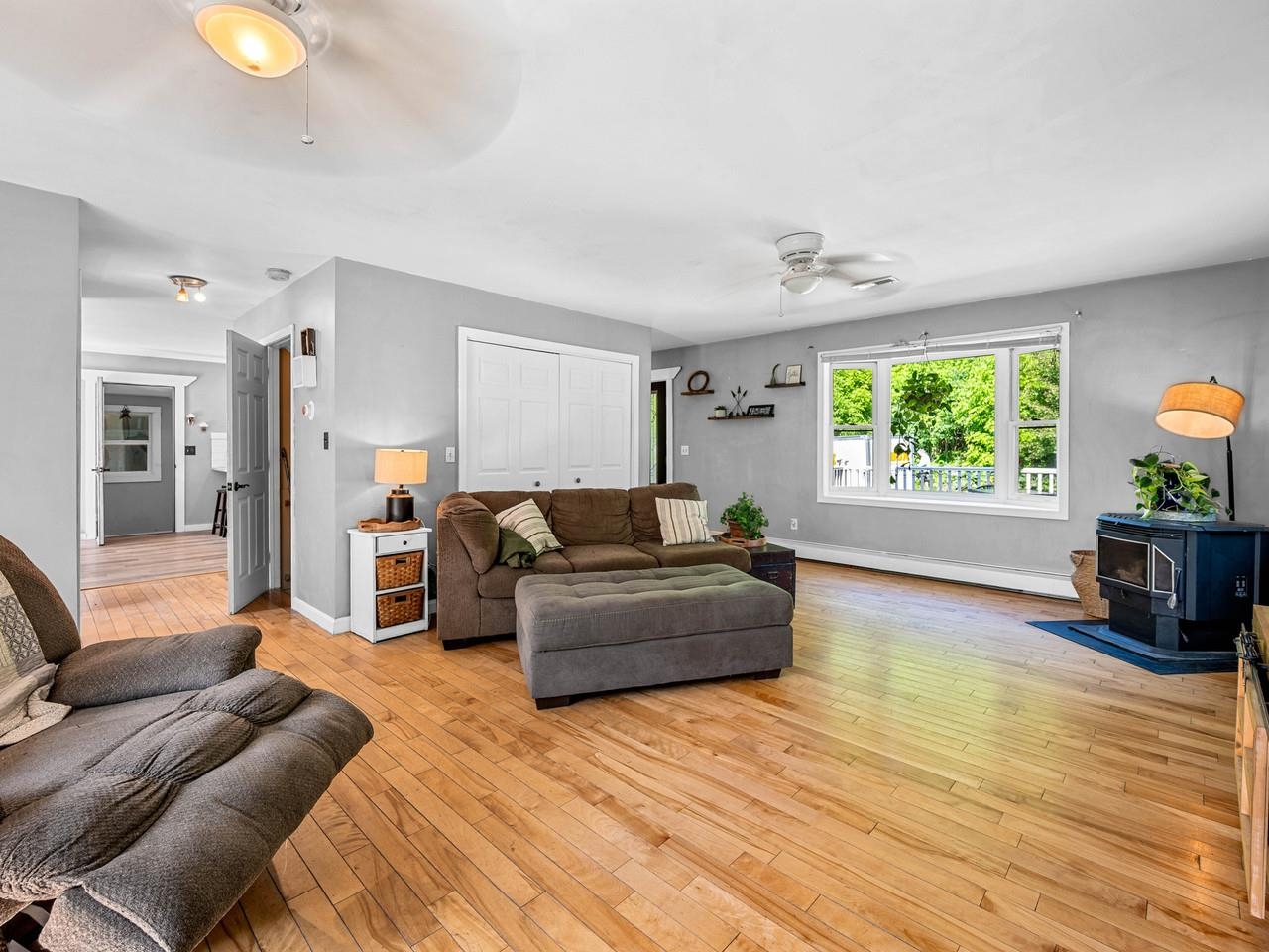 Living room to kitchen view