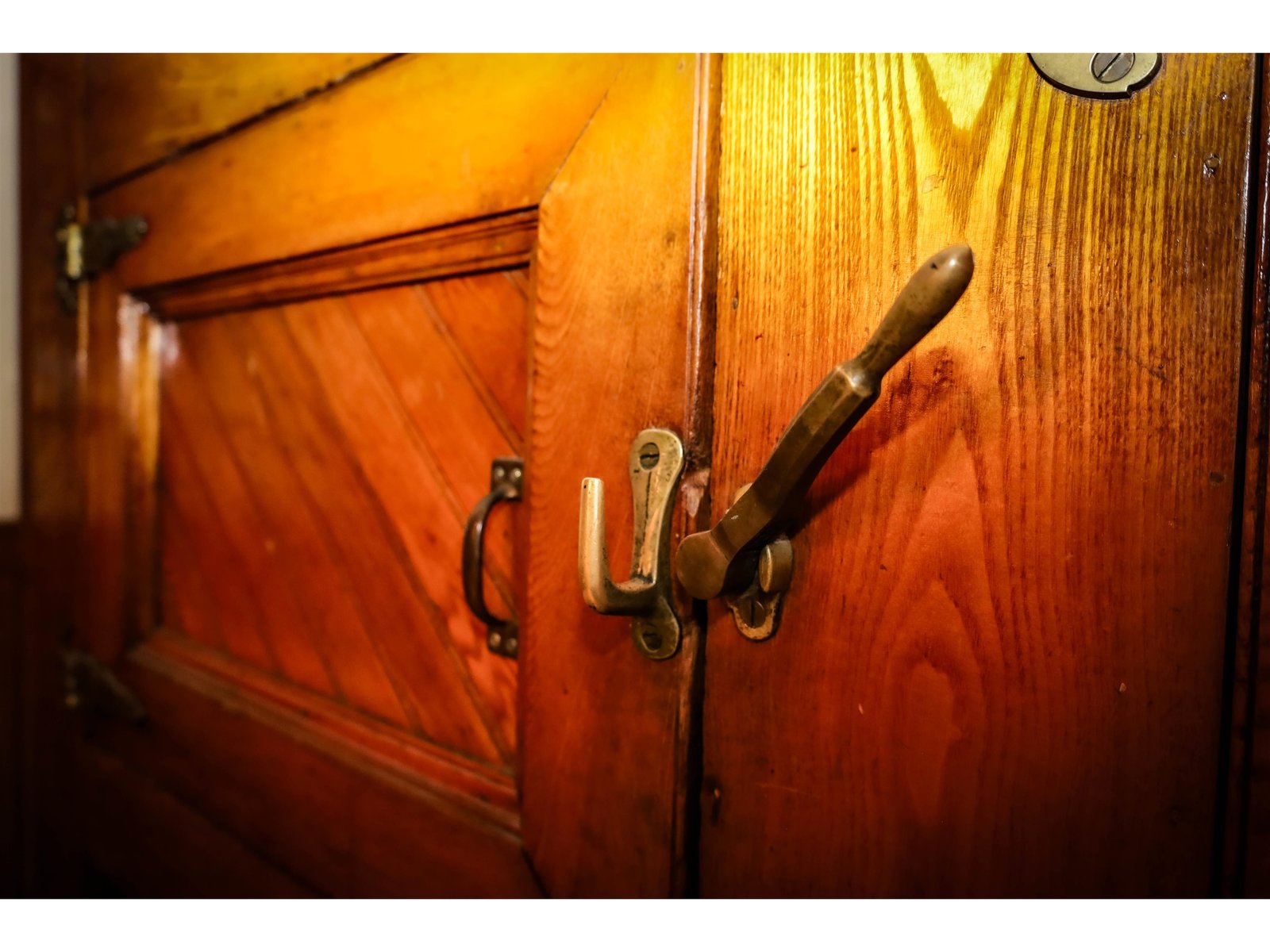 Antique ice box in kitchen