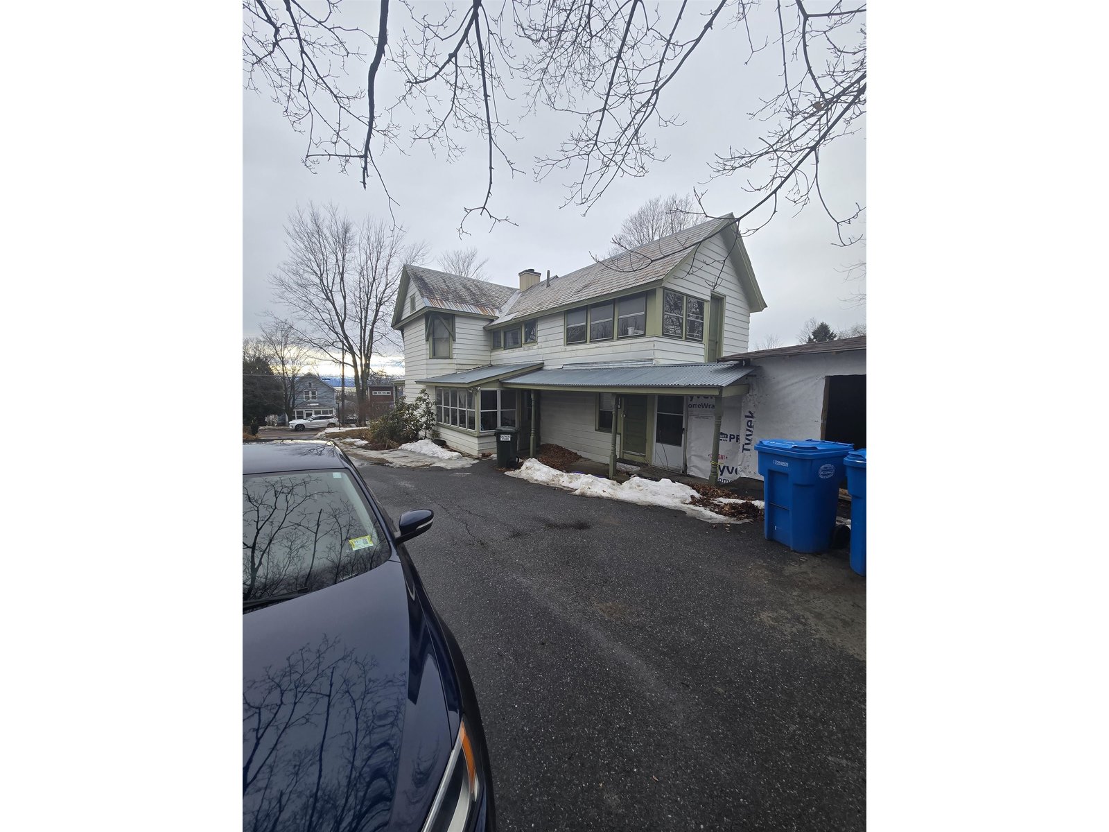 parking area at the top of driveway