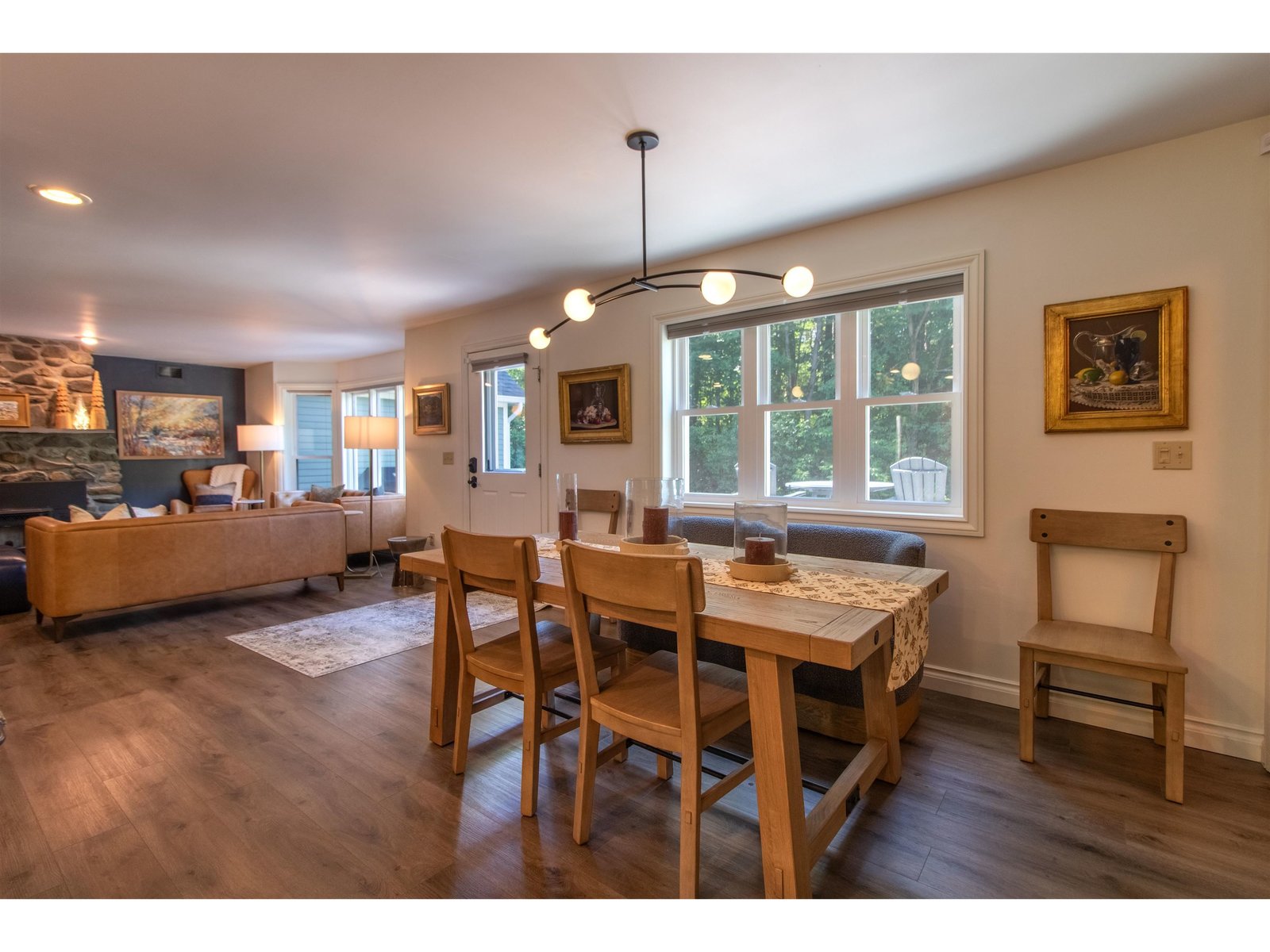 Dining area open to the kitchen and living room