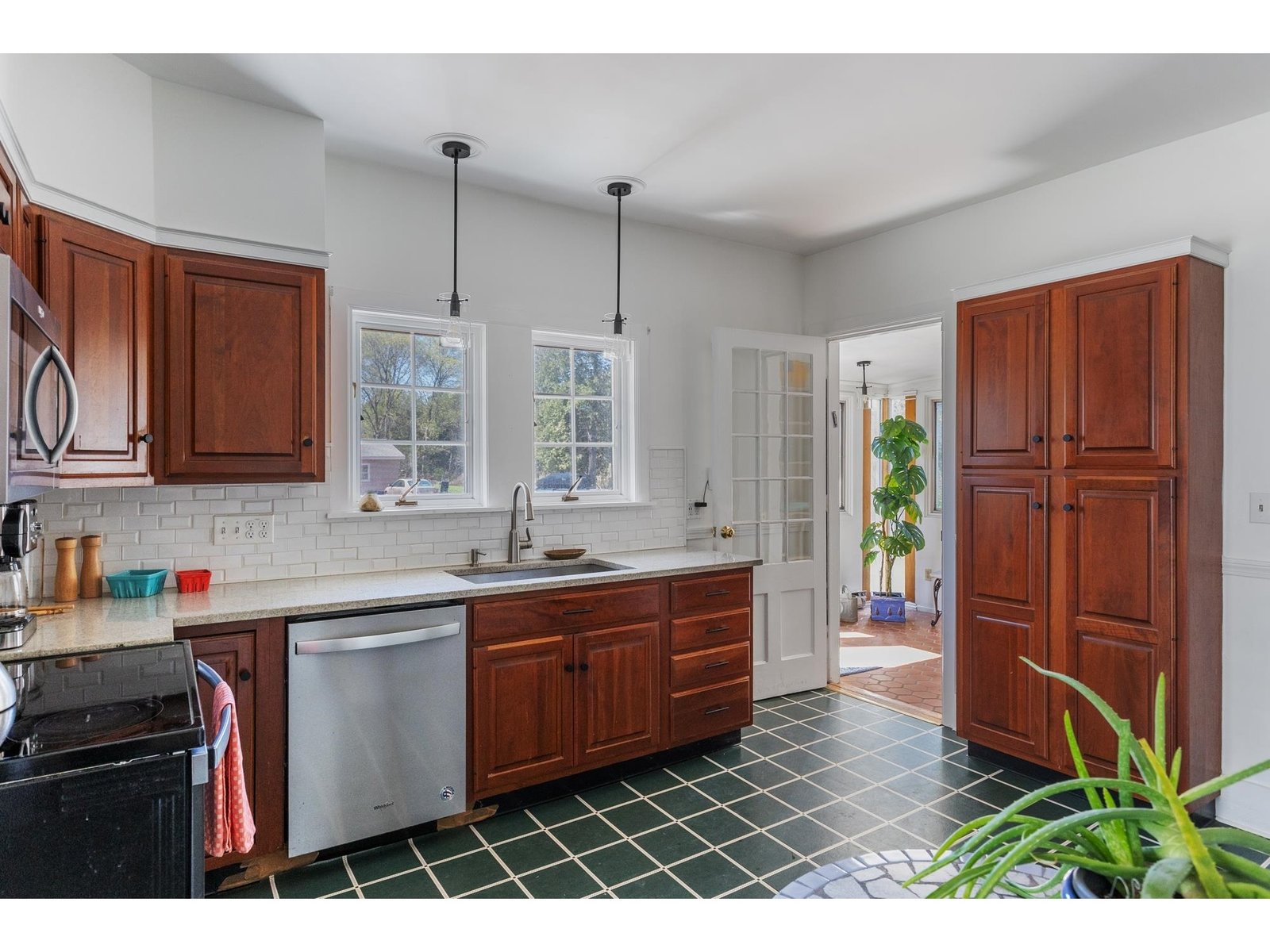 Kitchen with granite countertops