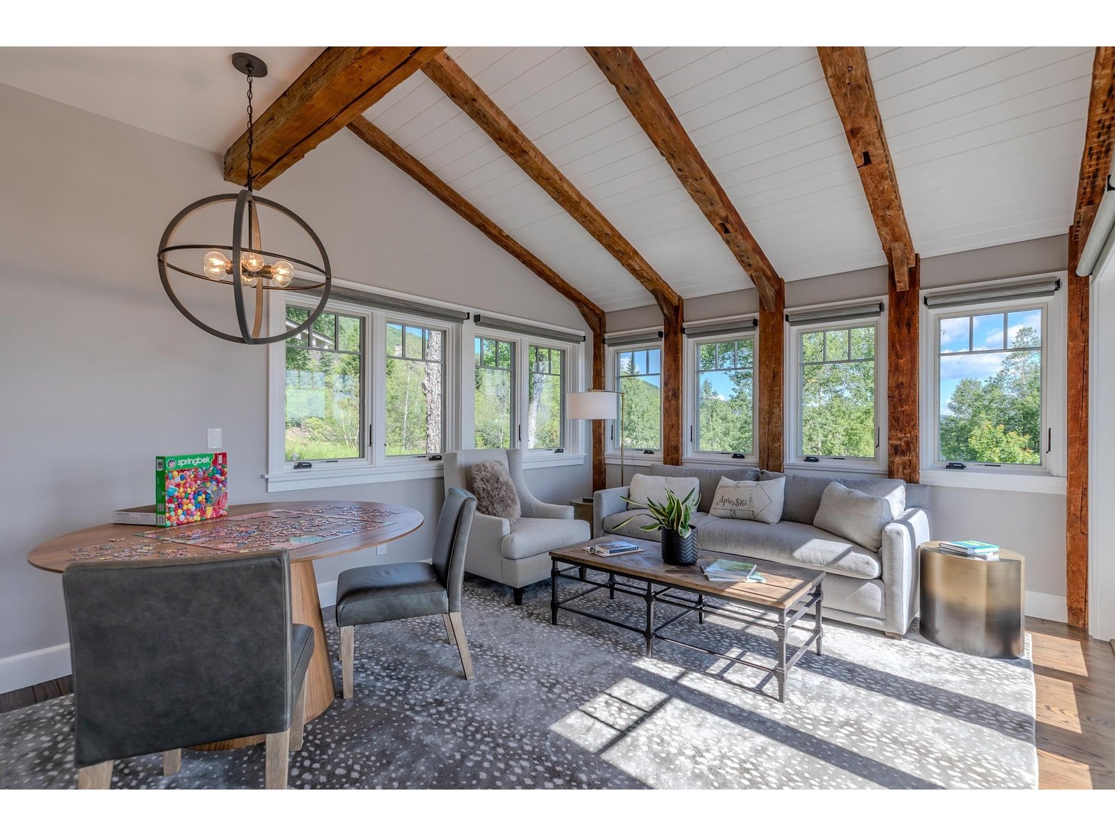 Puzzle table in the sunroom
