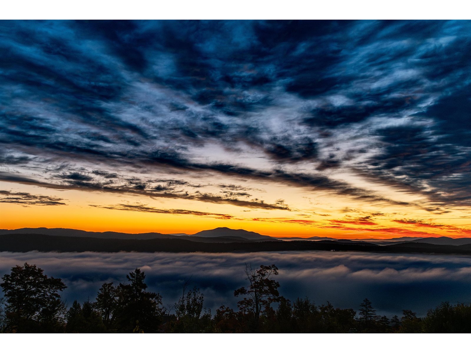 Summer sunrise from deck