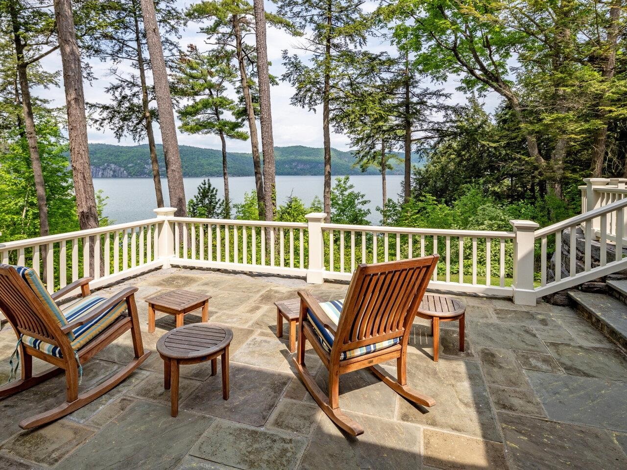 French doors open to patio