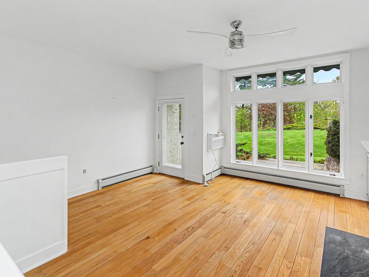Living room with deck access