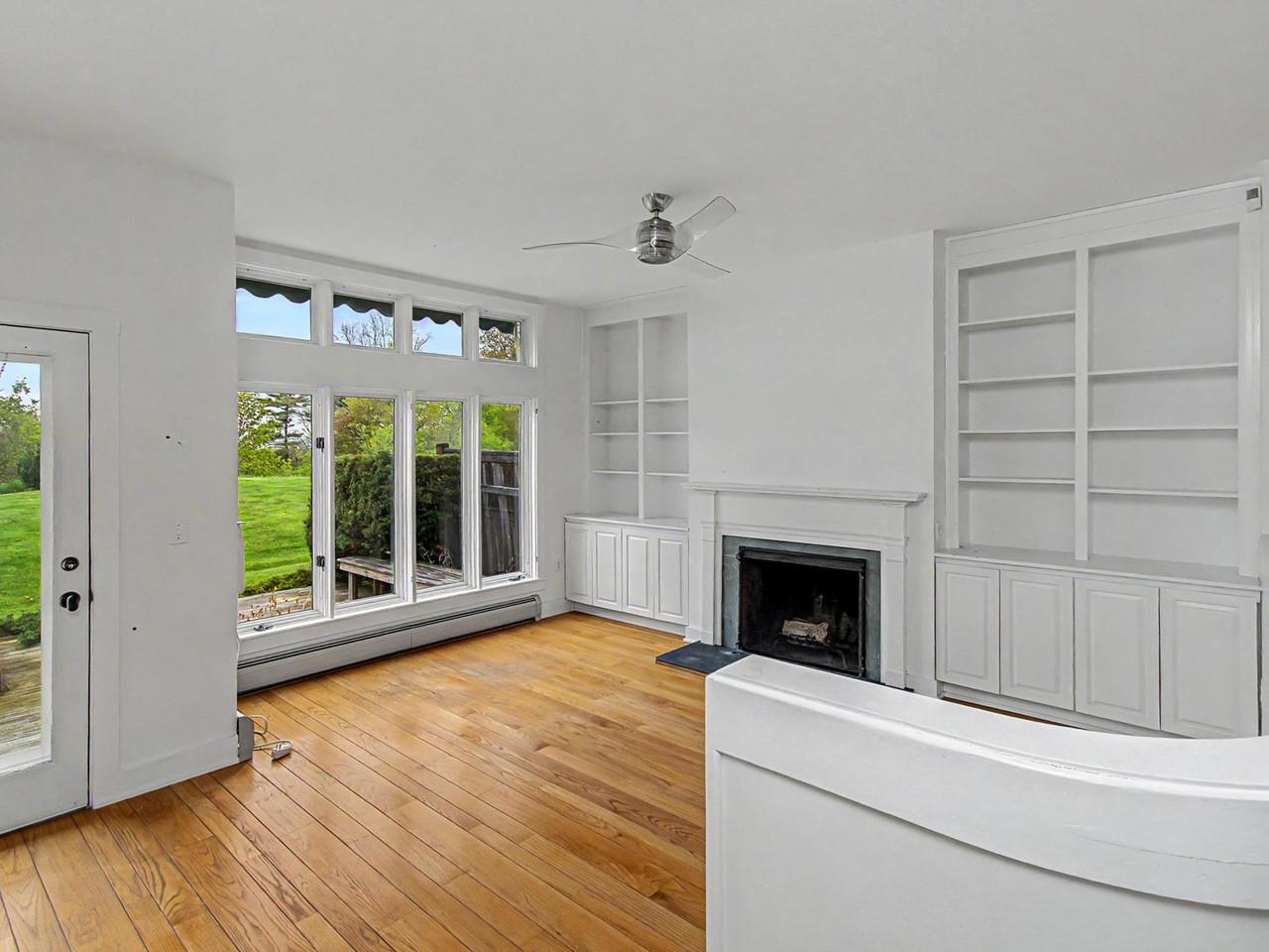 Living room with deck access