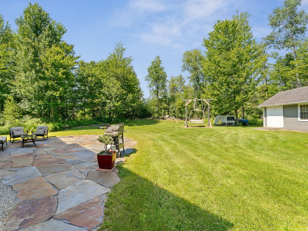 Blue stone patio