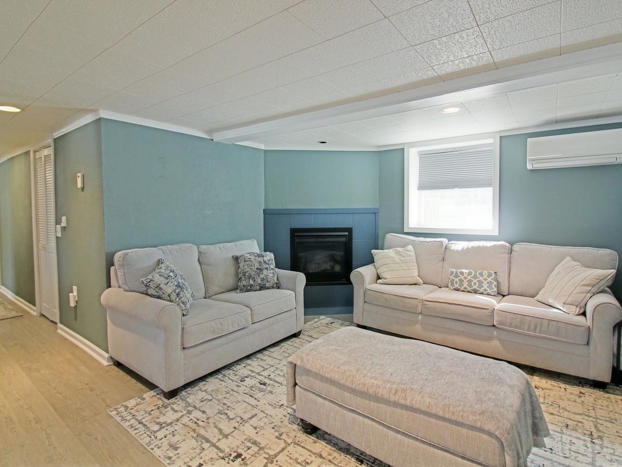 Lower Level with Gas Fireplace
