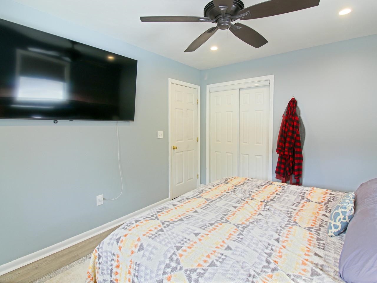 Bedroom with Fan & Closet