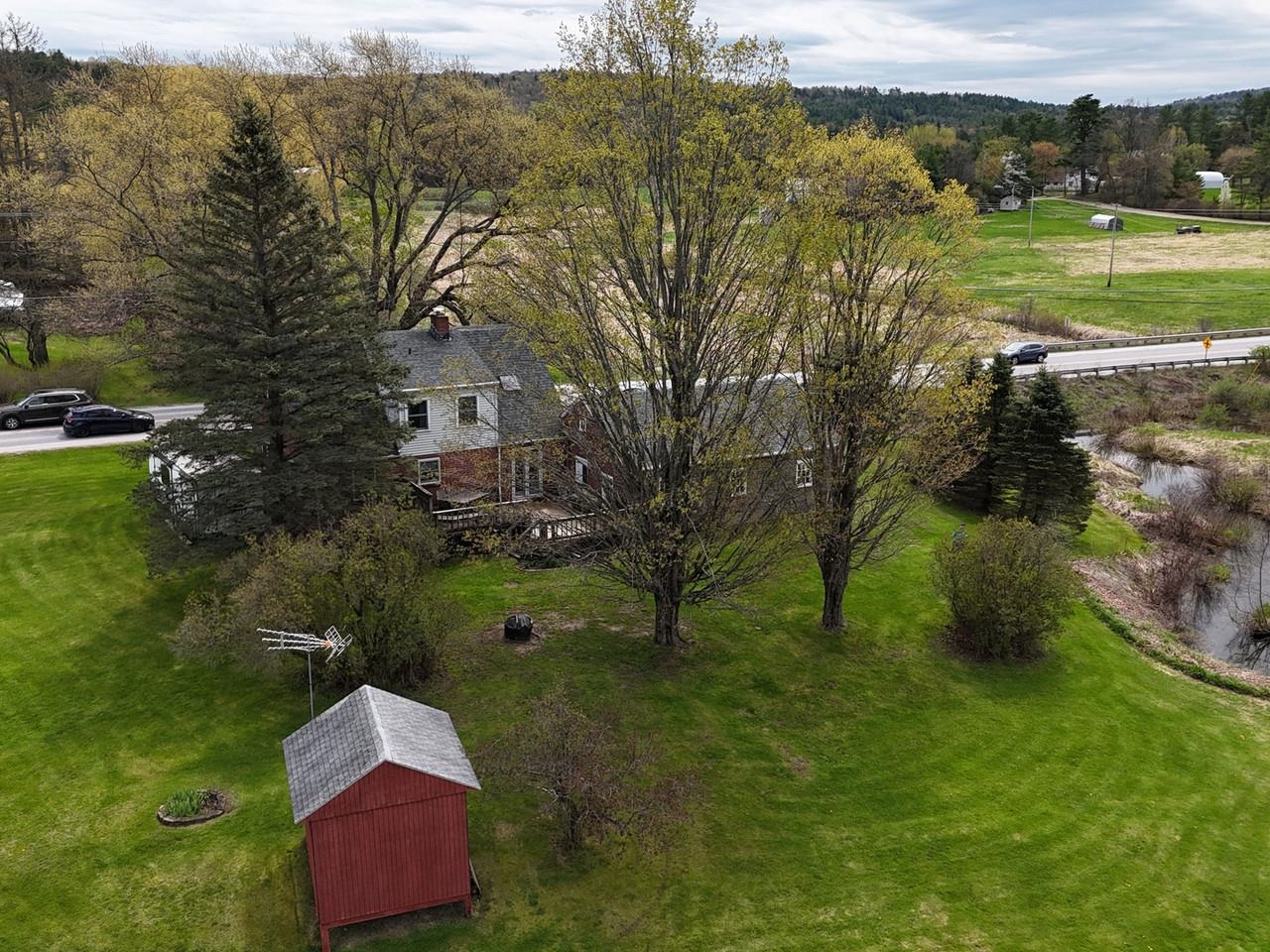 Trees/perennials dot landscape