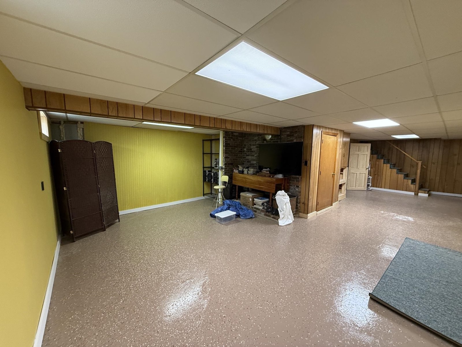 Basement rec room