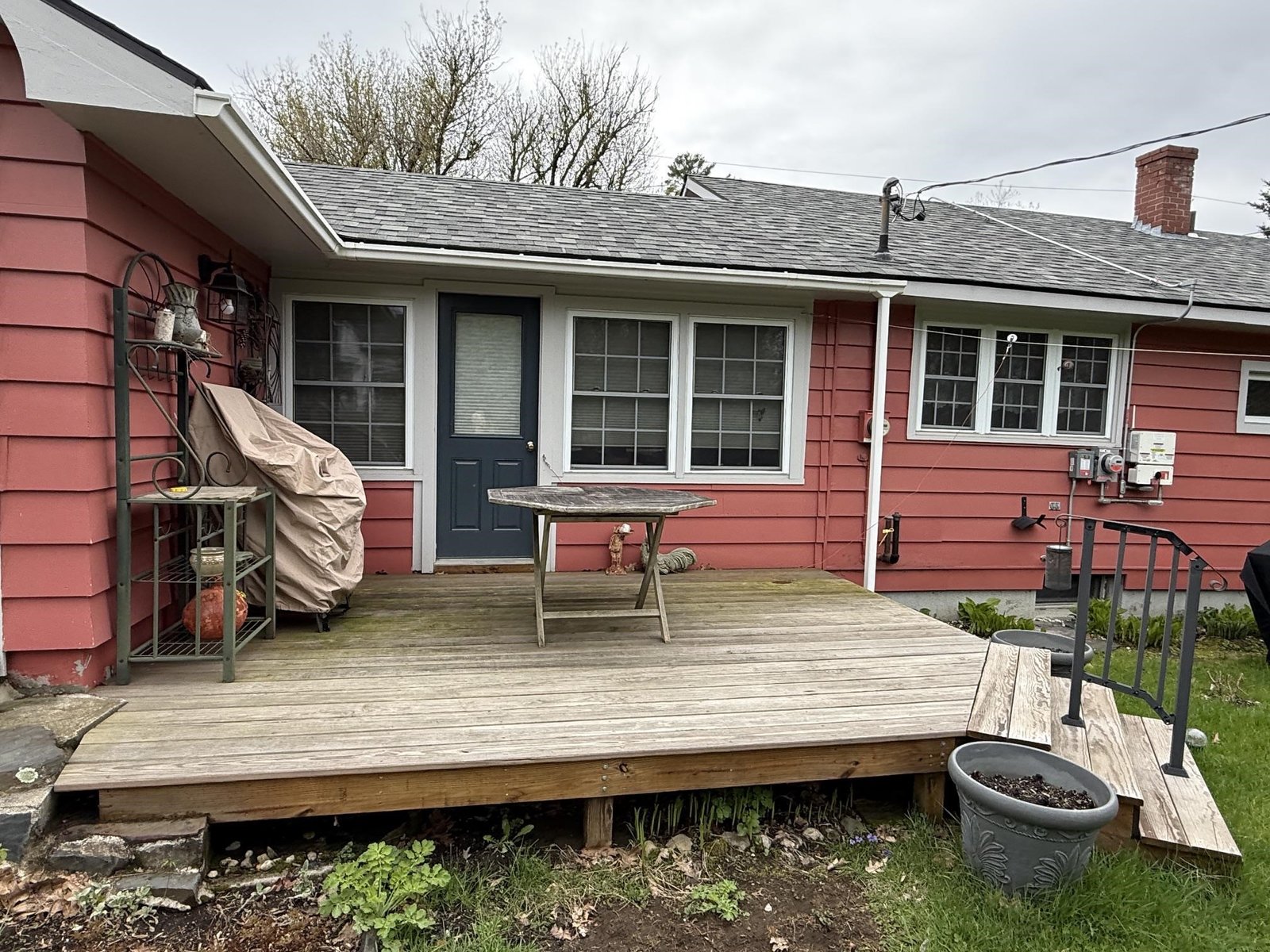 Deck on back of house