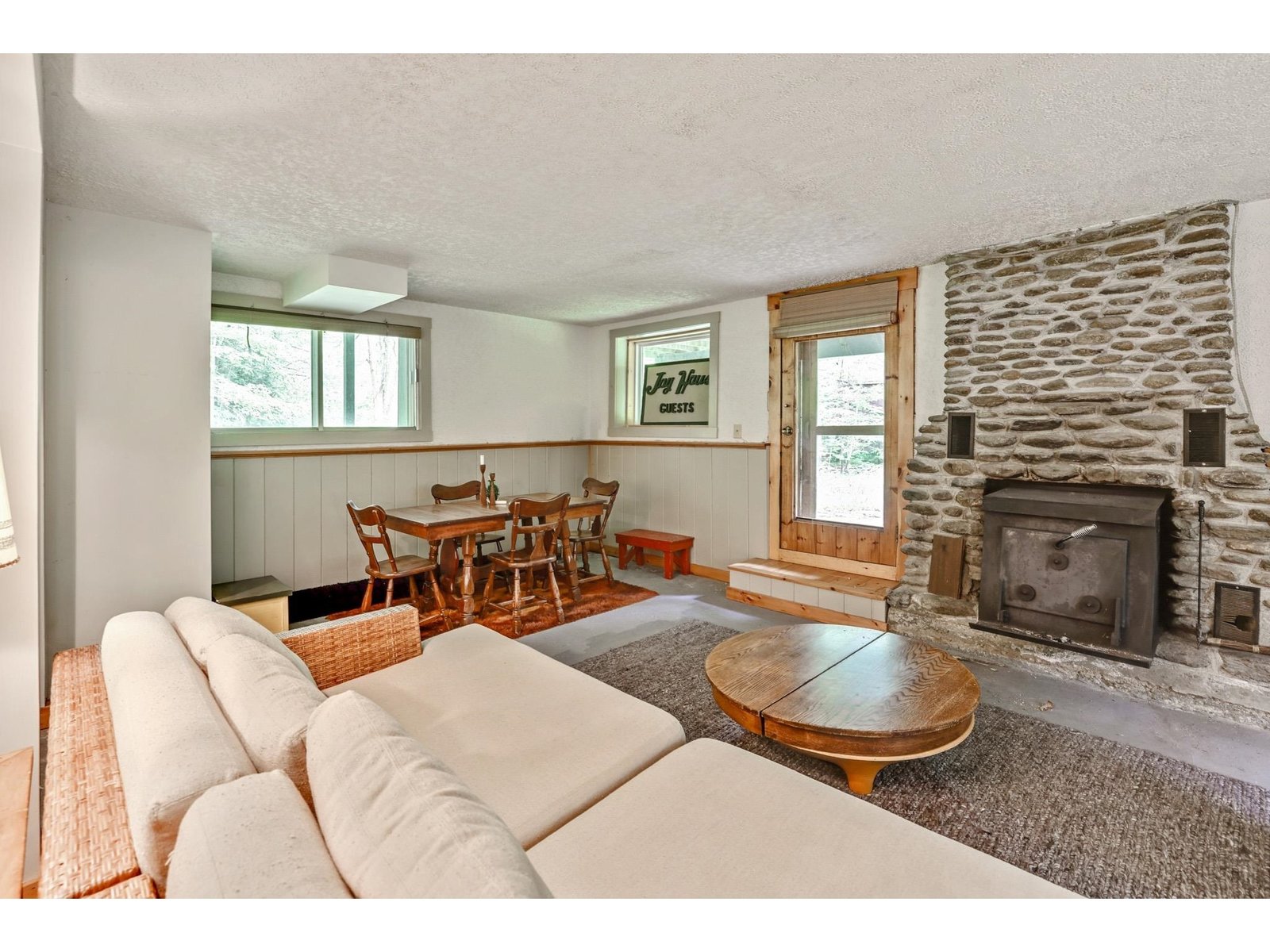 Lower level living area