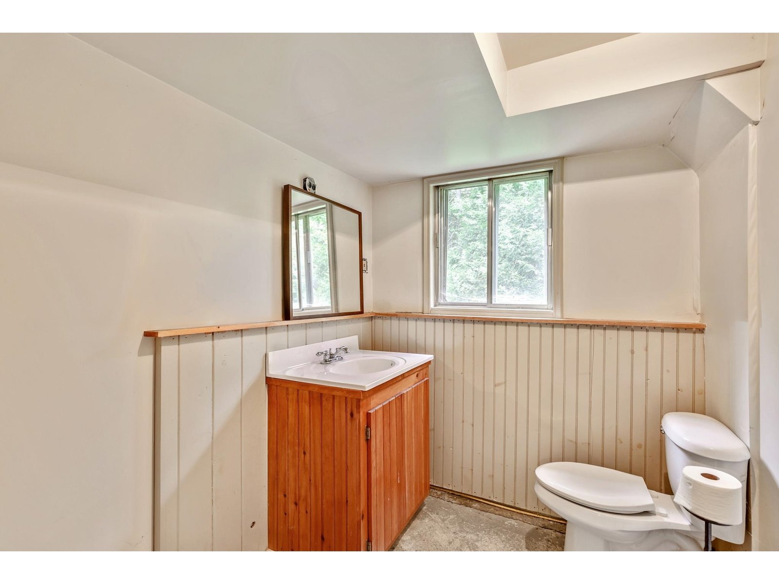 Lower level 1/2 bath (plumbed for shower)