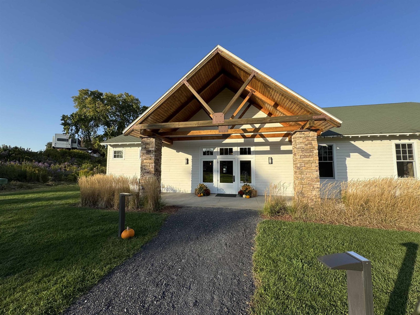 Clubhouse with meeting room, exercise facility