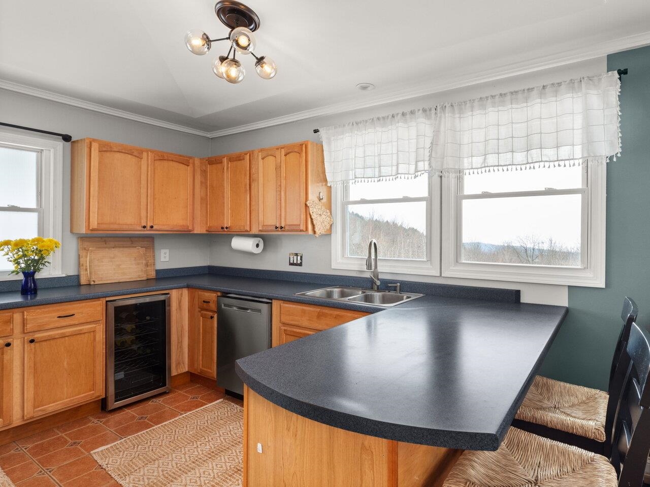 Kitchen overlooking the view