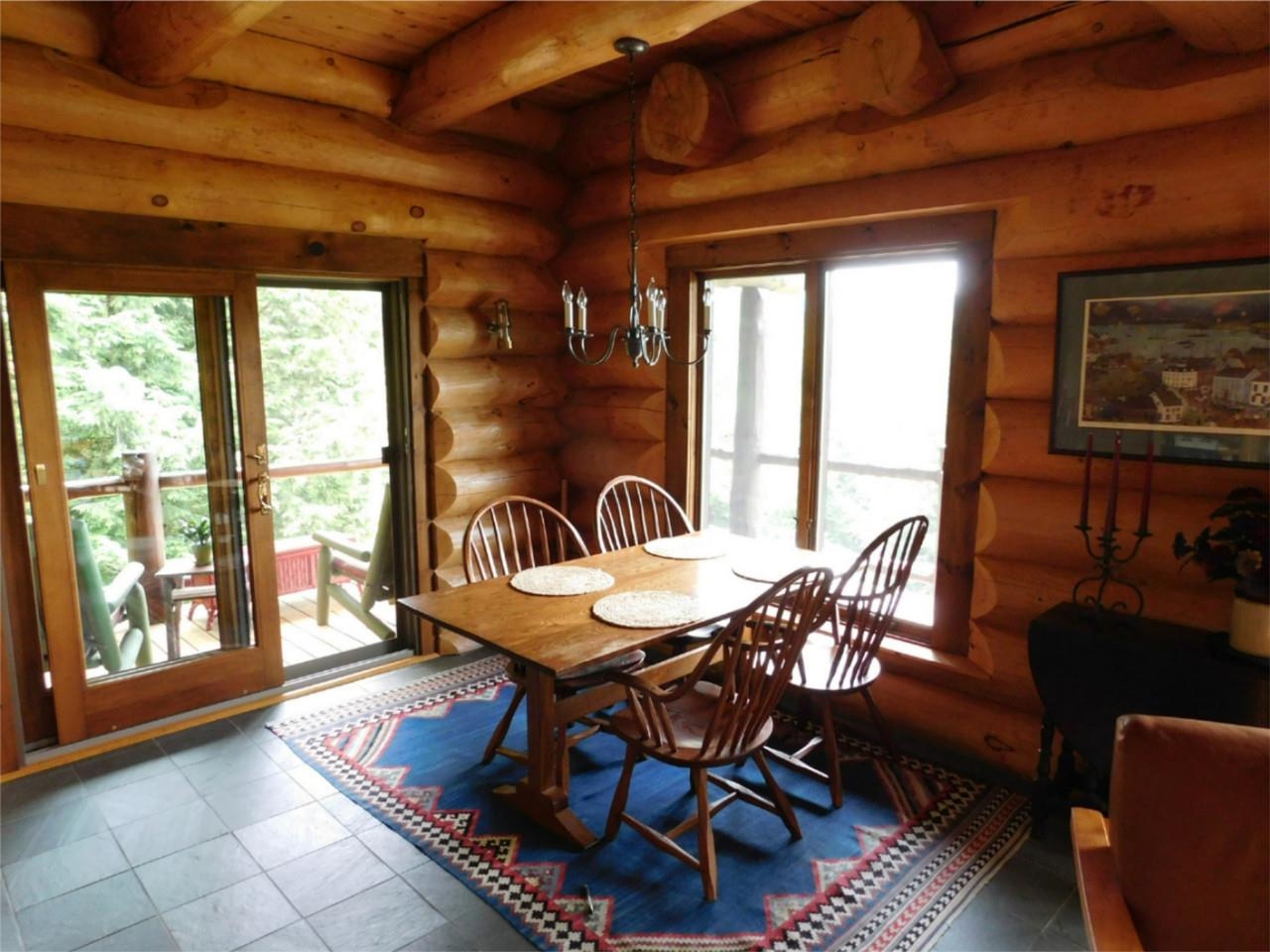 Dining Area w/ Doors to Porch