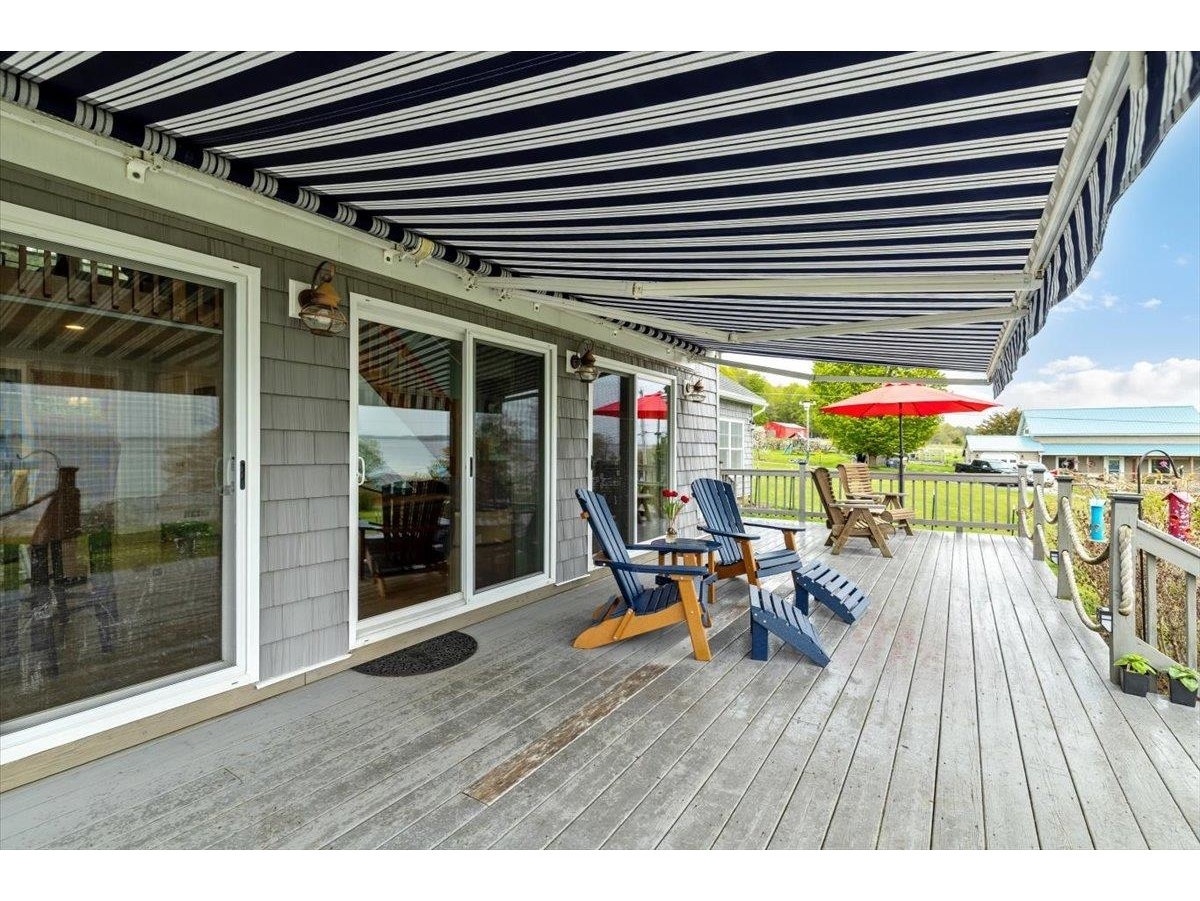 Electric Awning over the Expansive Deck