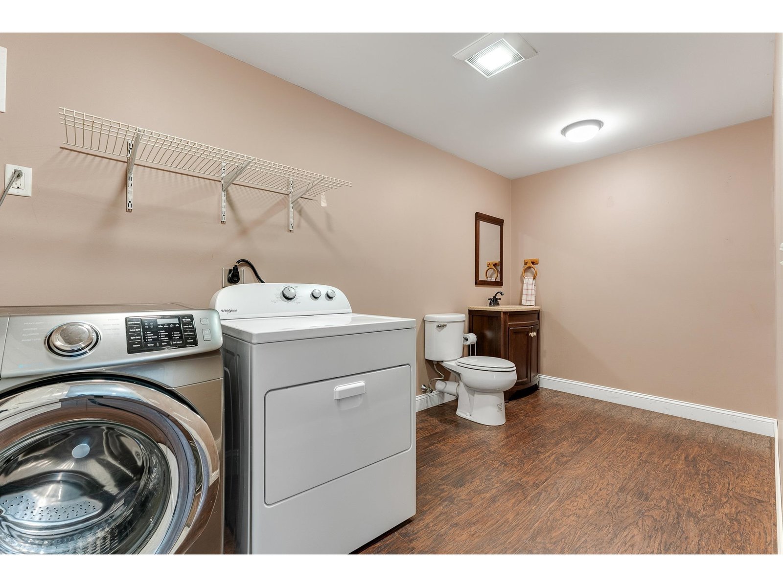 Half bathroom with laundry - basement