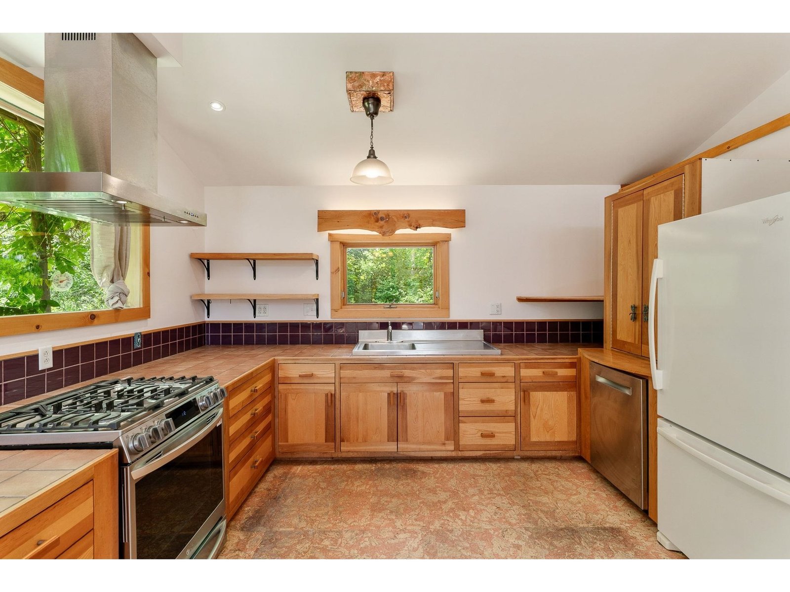 Extra deep counters provide plenty of workspace