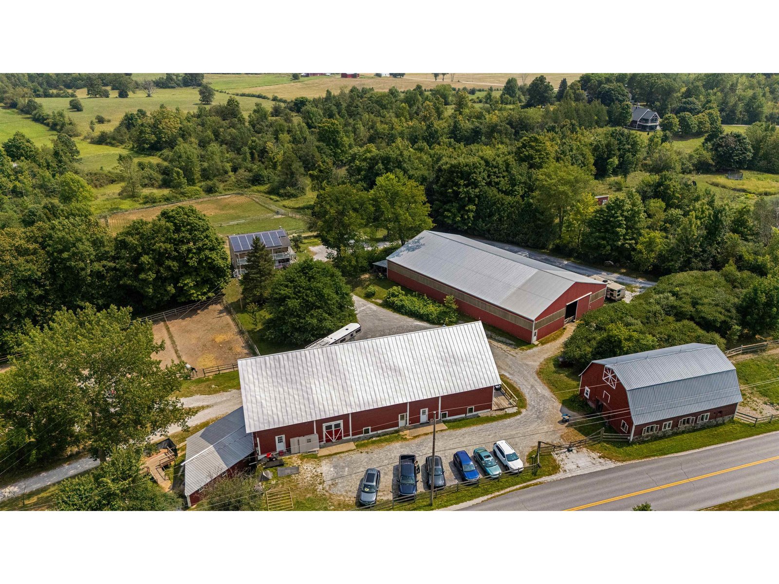 close up of barns with plenty of parking