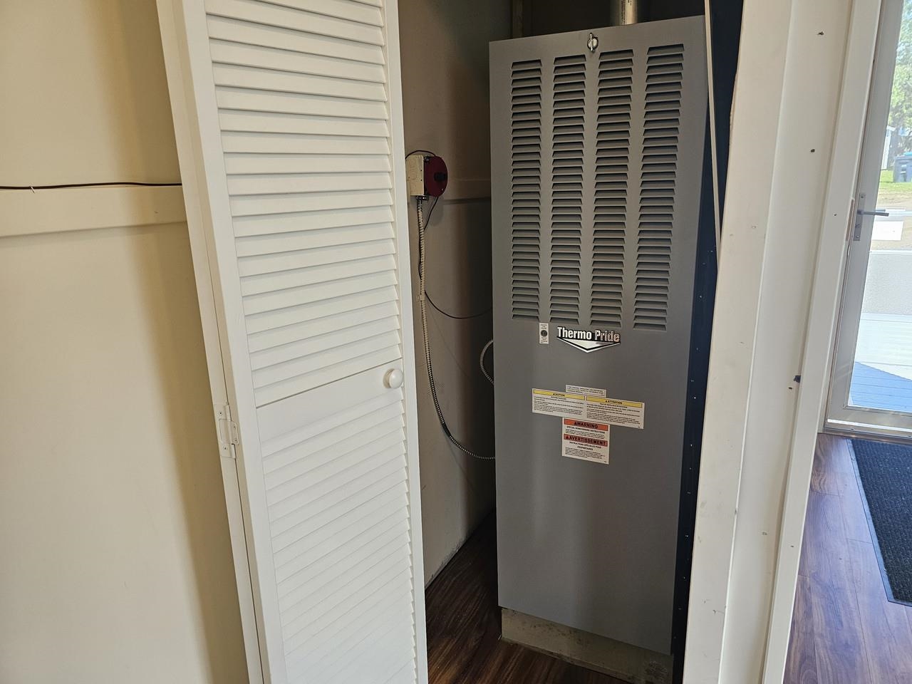 Closet houses oil furnace
