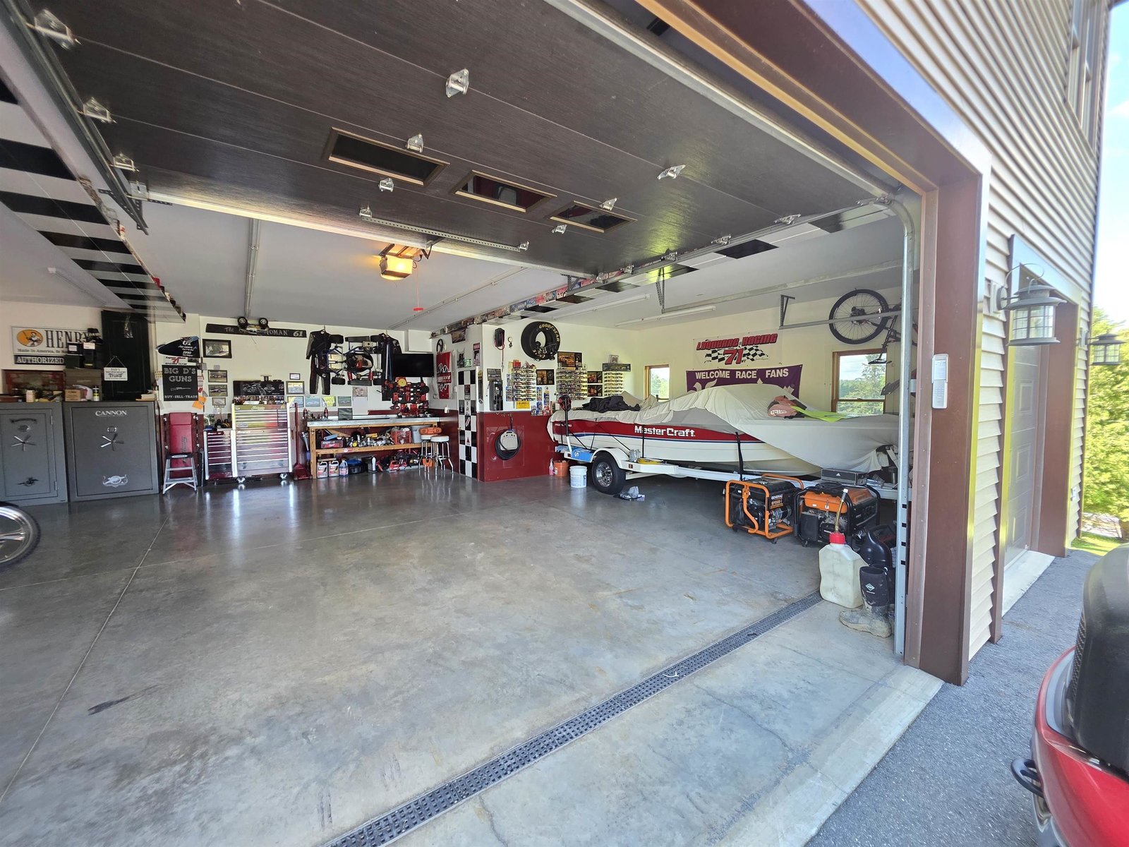 Oversized three car garage!