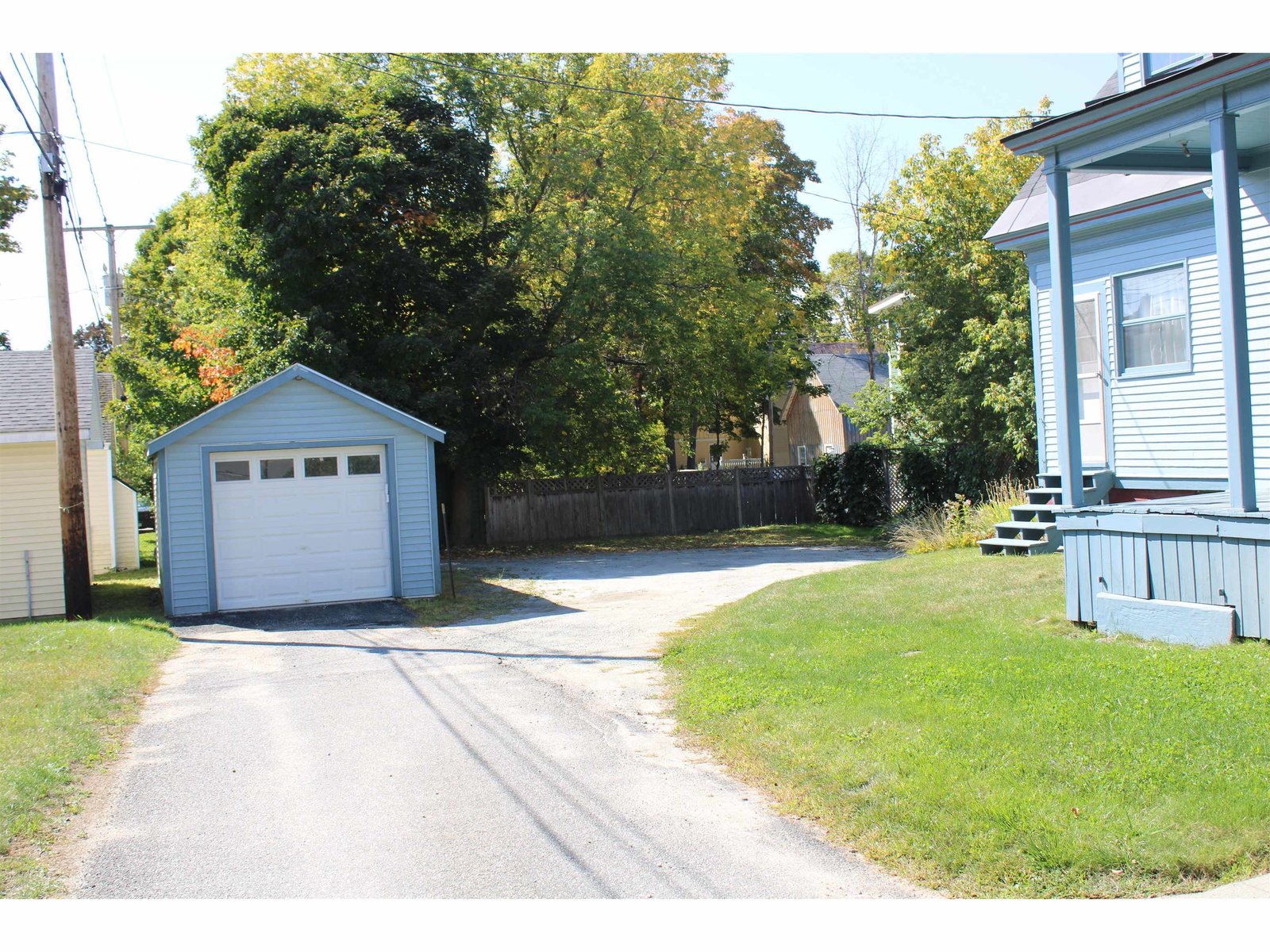 Parking area & garage