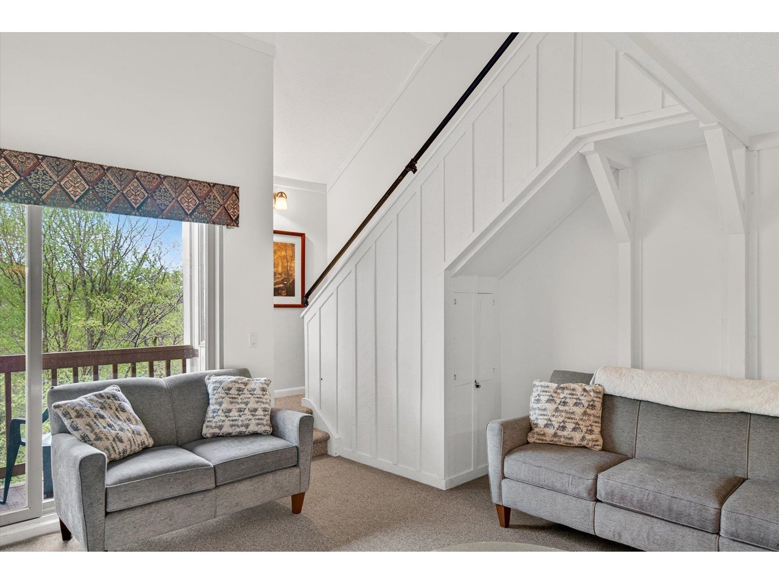 Sliding door to private balcony, located off the living area
