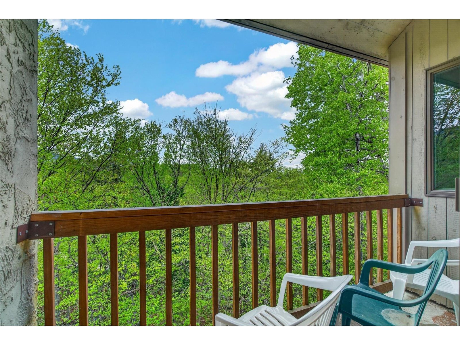 Private balcony overlooks Killington golf course with seasonal long range views