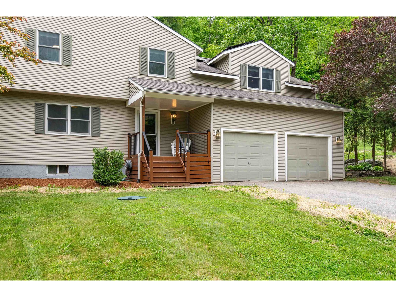 Landscaped Entry with Covered Front Porch