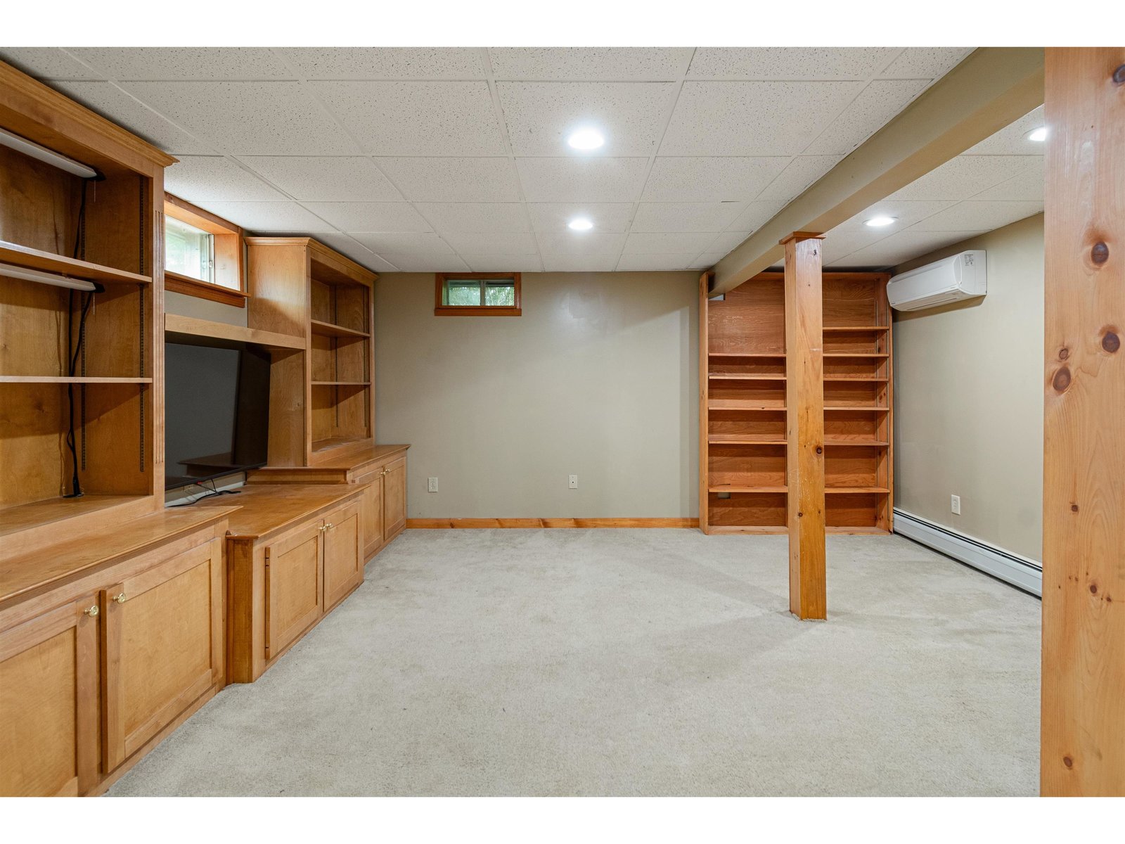 Partially Finished Basement with Laundry