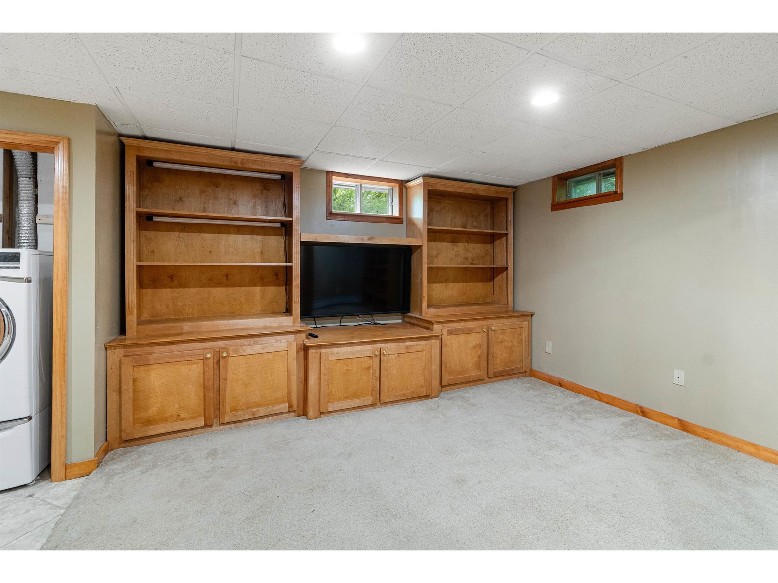 Partially Finished Basement with Laundry