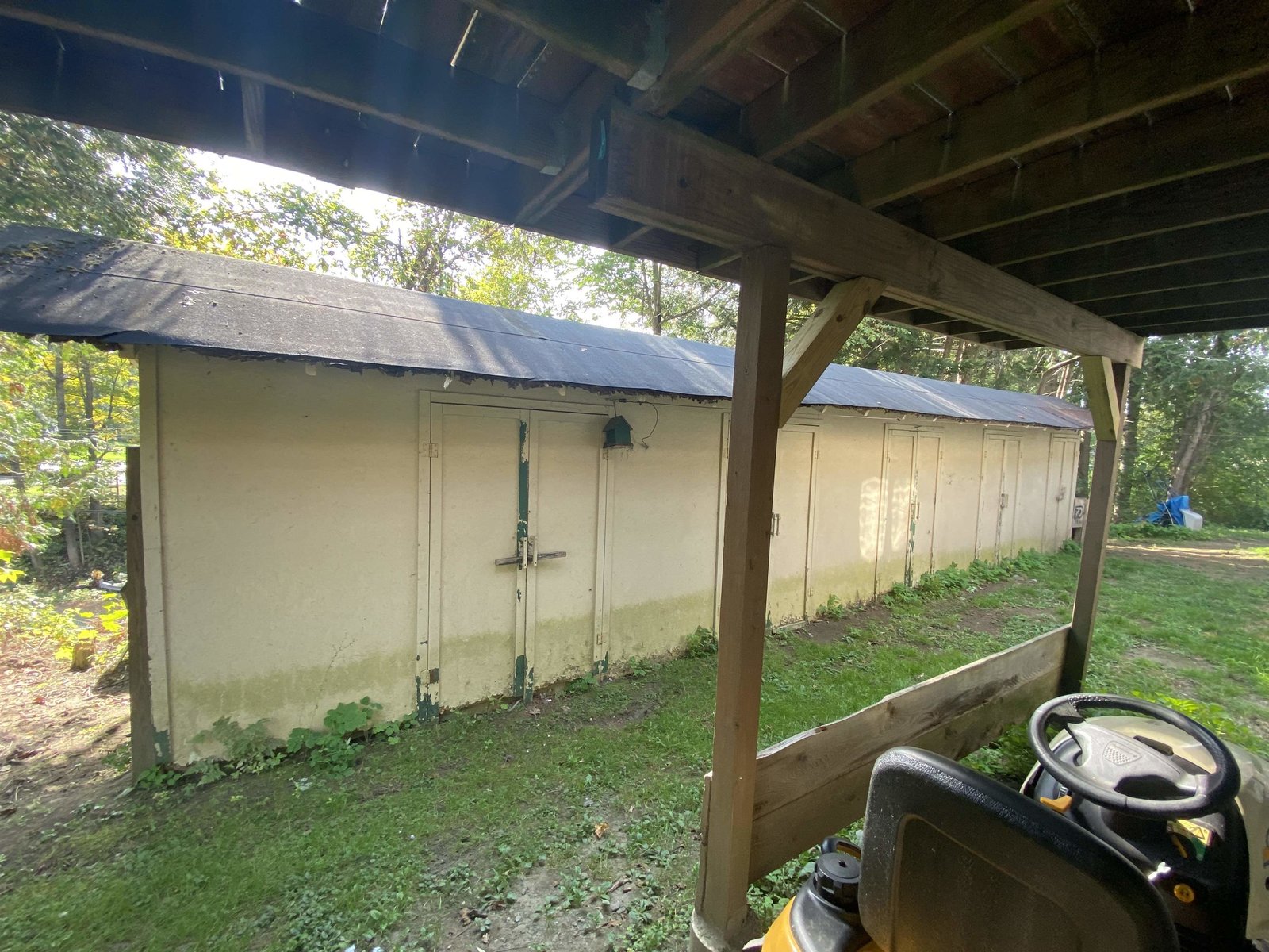 massive storage shed in back of house