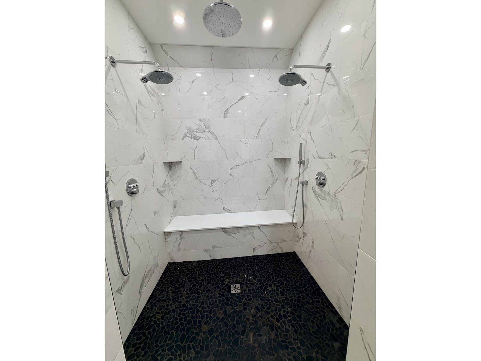 Tiled Shower- Primary Suite