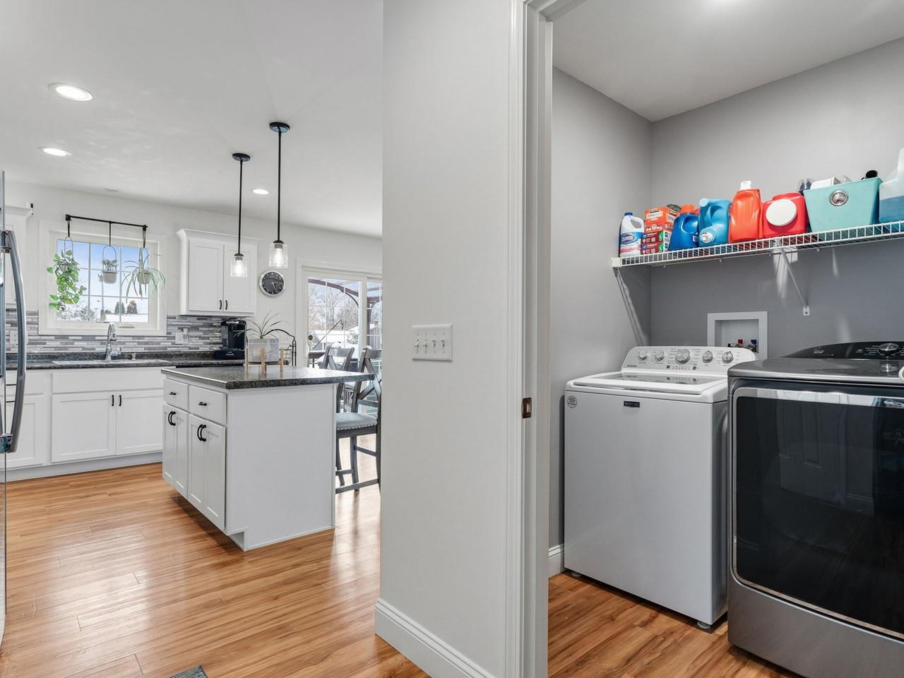 Laundry room off kitchen