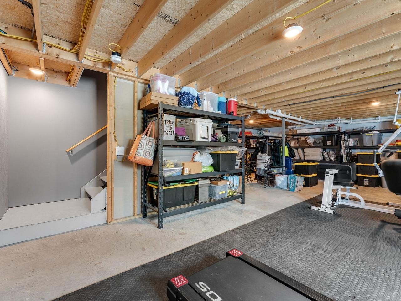 Partially finished basement